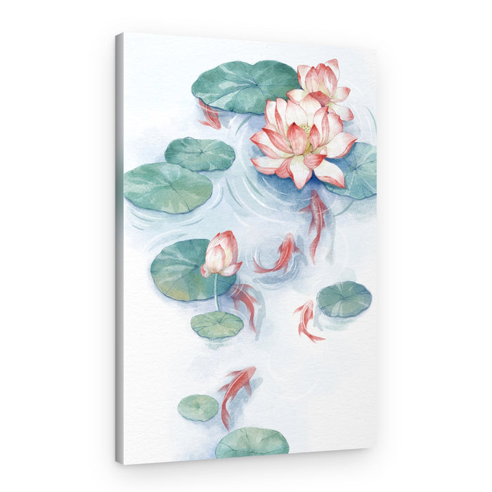 Lotus Pond Water Color – Canvas Print