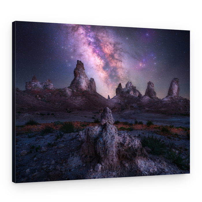 Milky Way Desert Night – Canvas Print