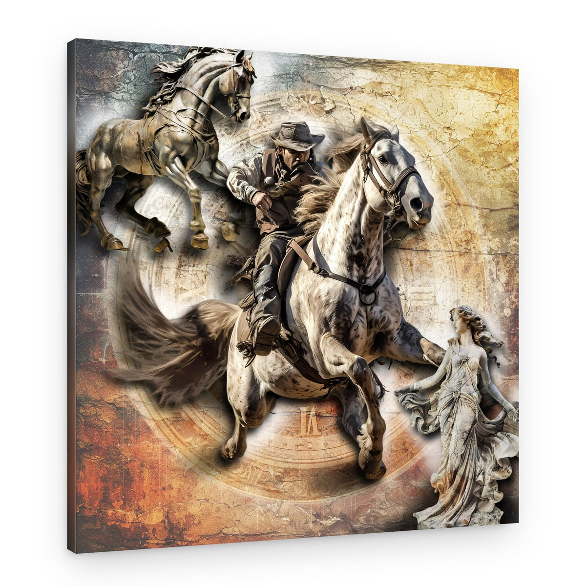 Cowboy Gallop Through Time – Canvas Print
