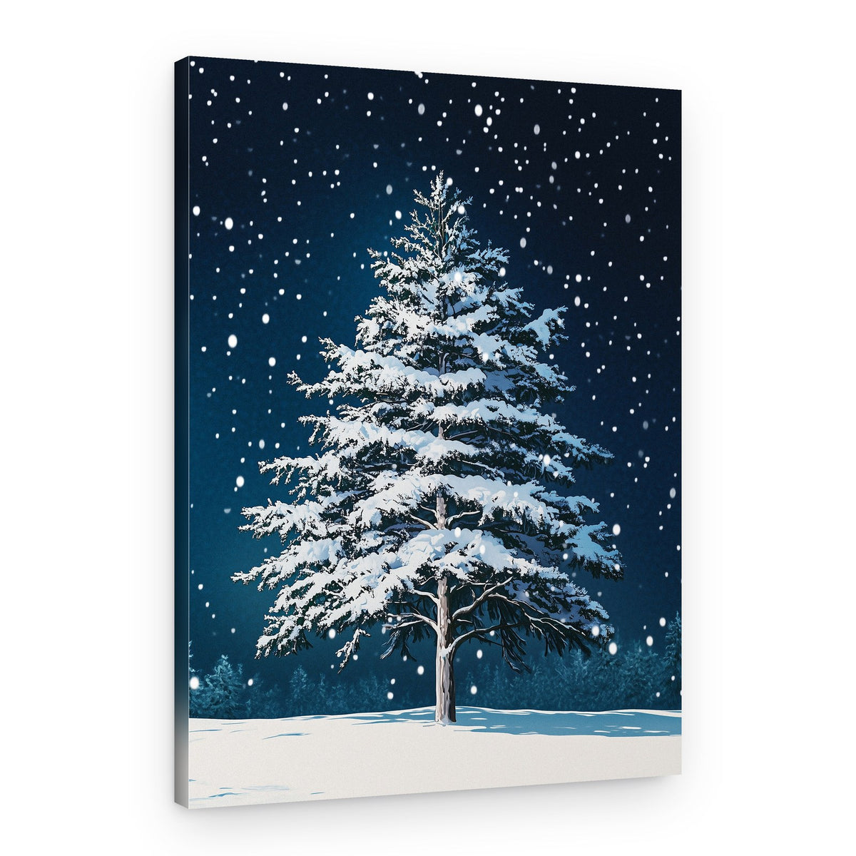 Snowy Winter Night – Canvas Print