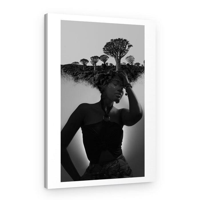 Earth Crowned Woman – Canvas Print