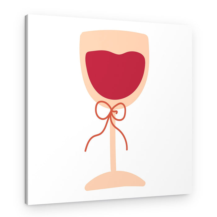 Romantic Red Wine Glass – Canvas Print