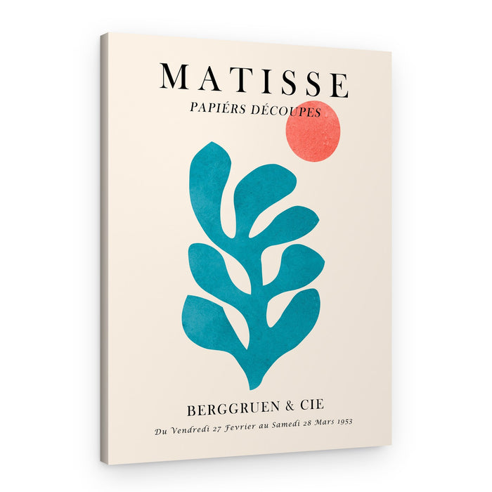 Blue Botanical Cutout – Canvas Print
