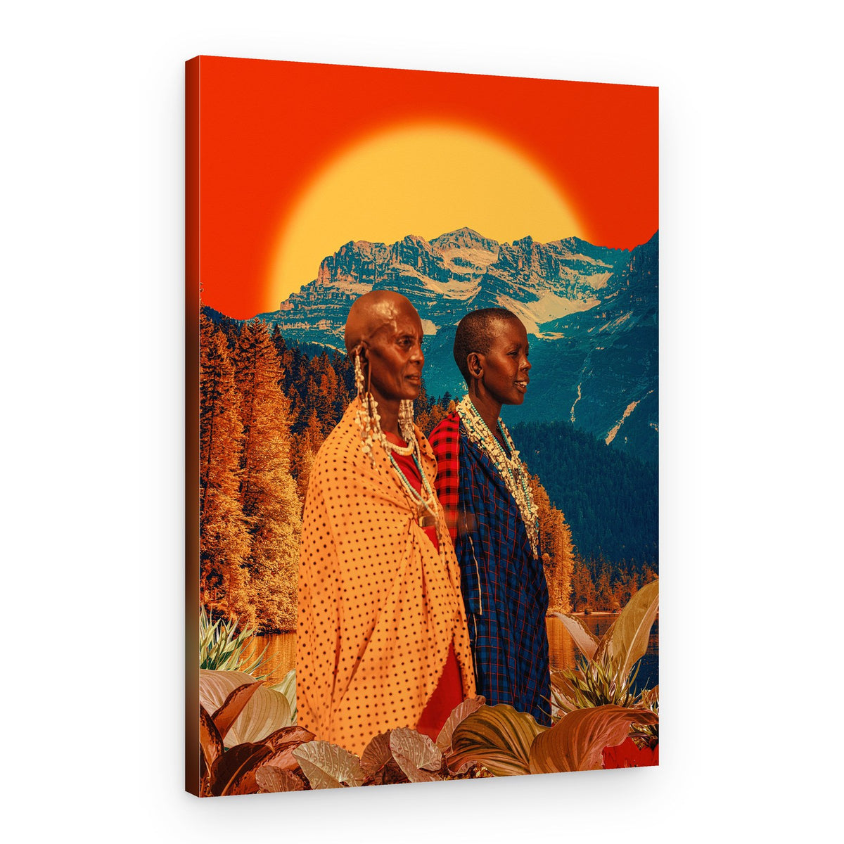 Maasai Women Mountains – Canvas Print