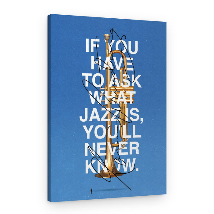 Golden Trumpet Jazz Wisdom – Canvas Print