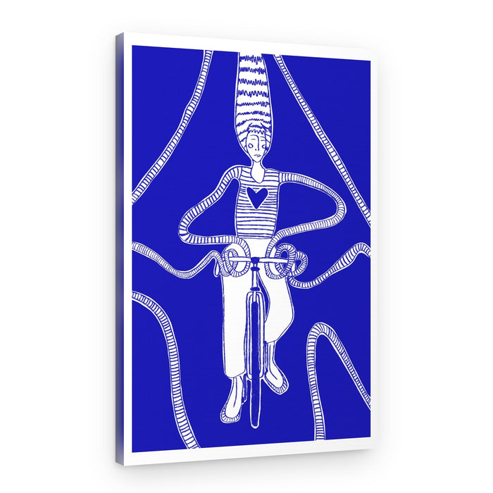 Dreamy Blue Bike Ride – Canvas Print