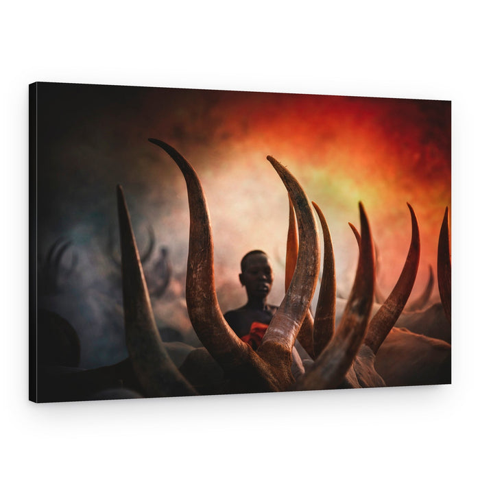 Dramatic African Horns – Canvas Print