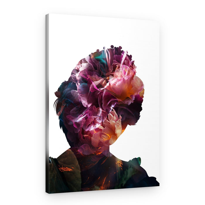 Floral Woman Portrait – Canvas Print