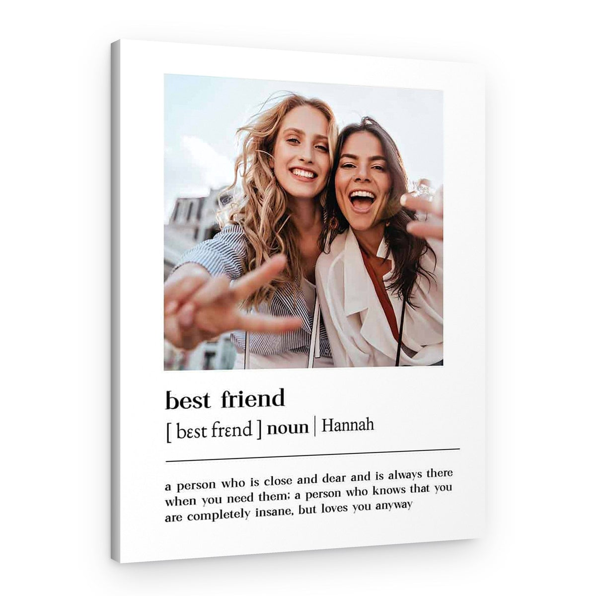 Best Friend Definition Custom Photo Canvas Print – Canvas Print
