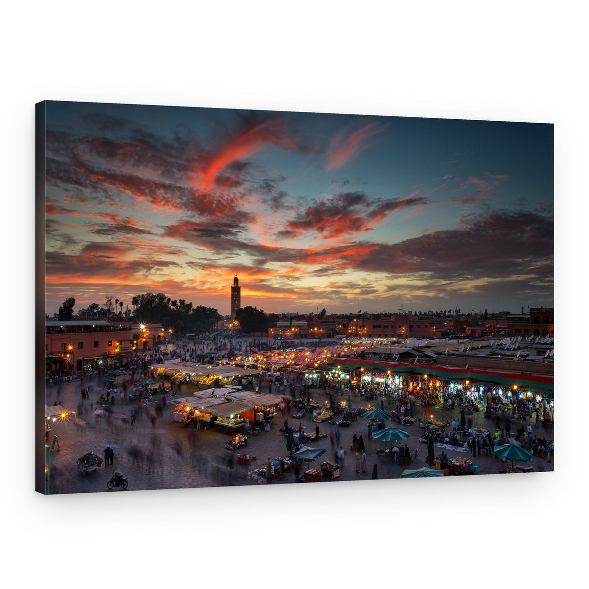 Marrakech Sunset Market – Canvas Print