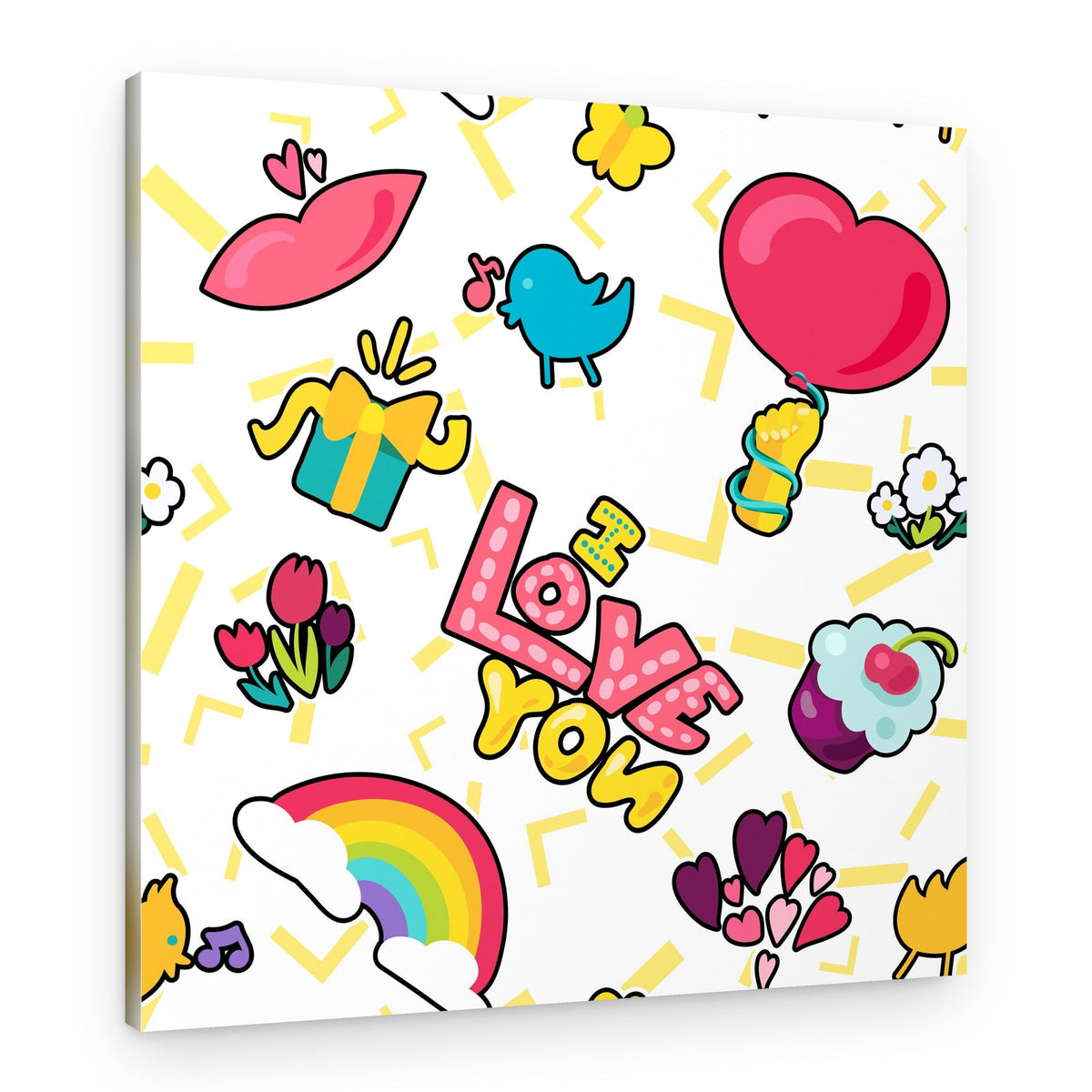 Sweet Love Doodles – Canvas Print