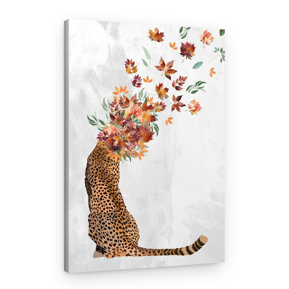 Autumn Leaf Cheetah – Canvas Print