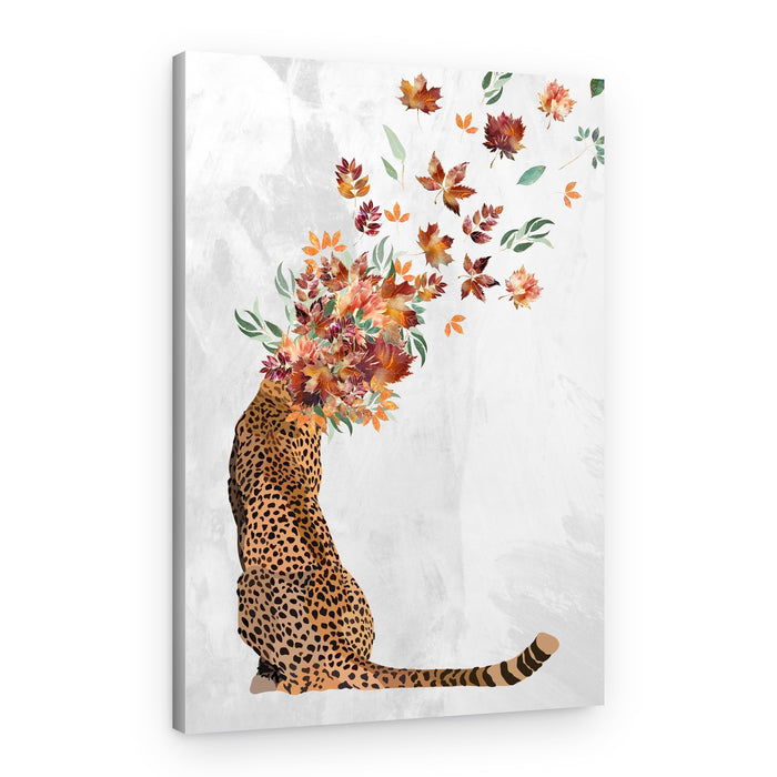 Autumn Leaf Cheetah – Canvas Print