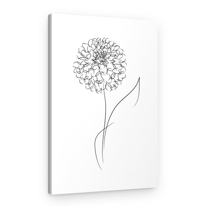 Delicate Line Bloom – Canvas Print