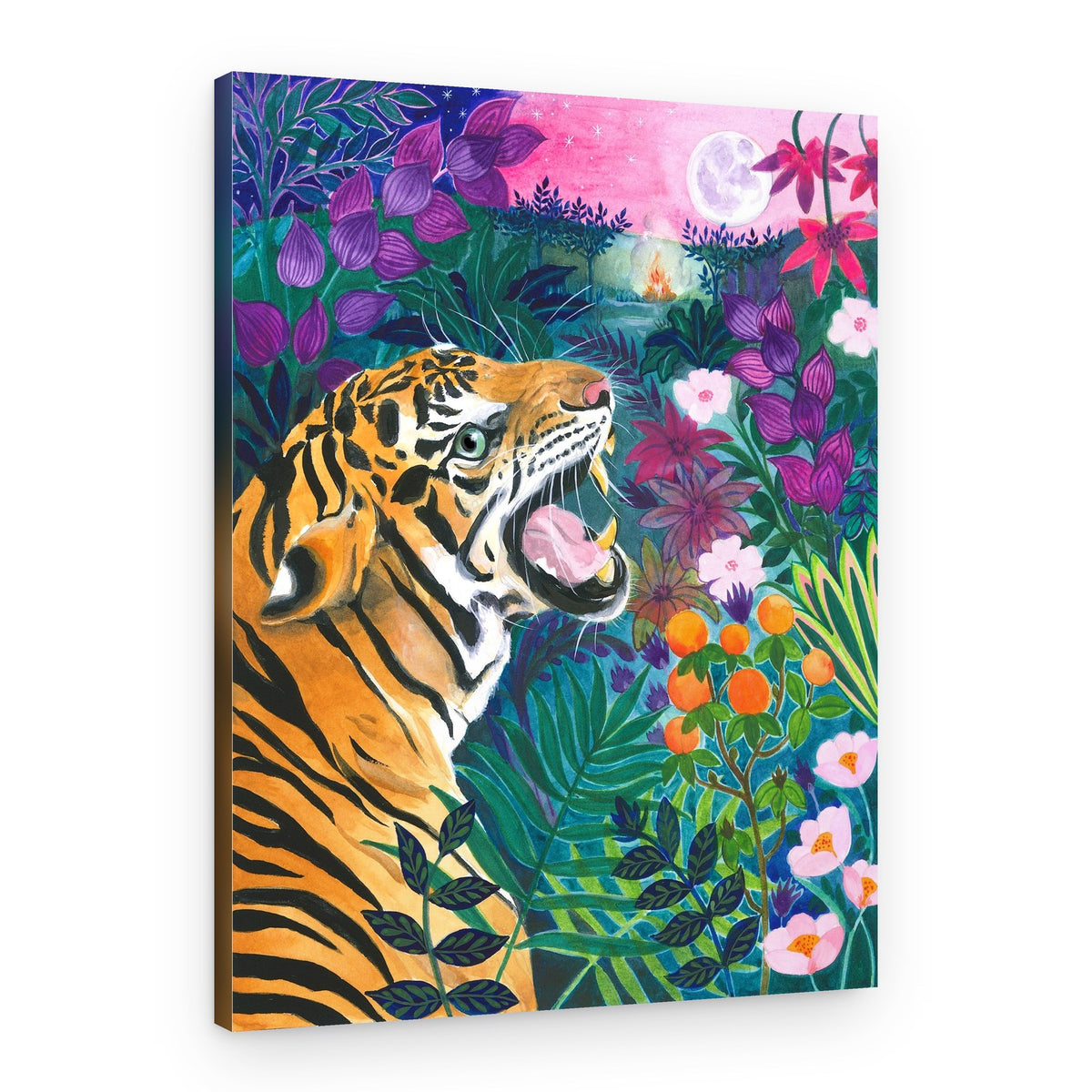 Tiger Roaring – Canvas Print