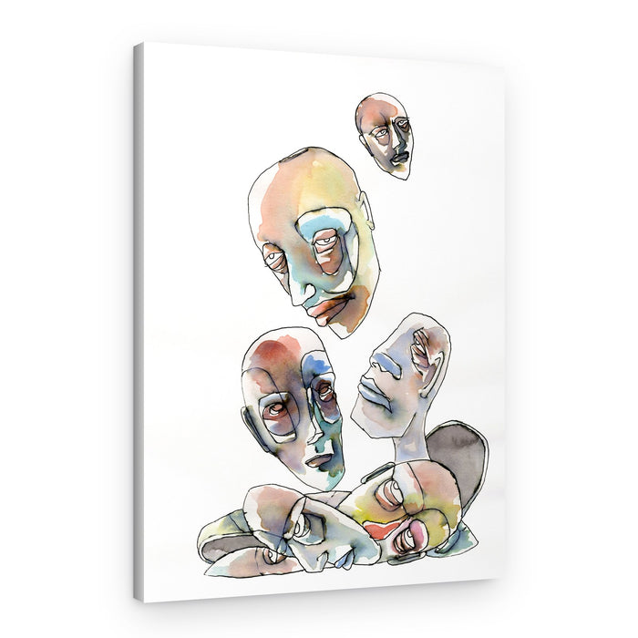 Abstract Human Heads – Canvas Print