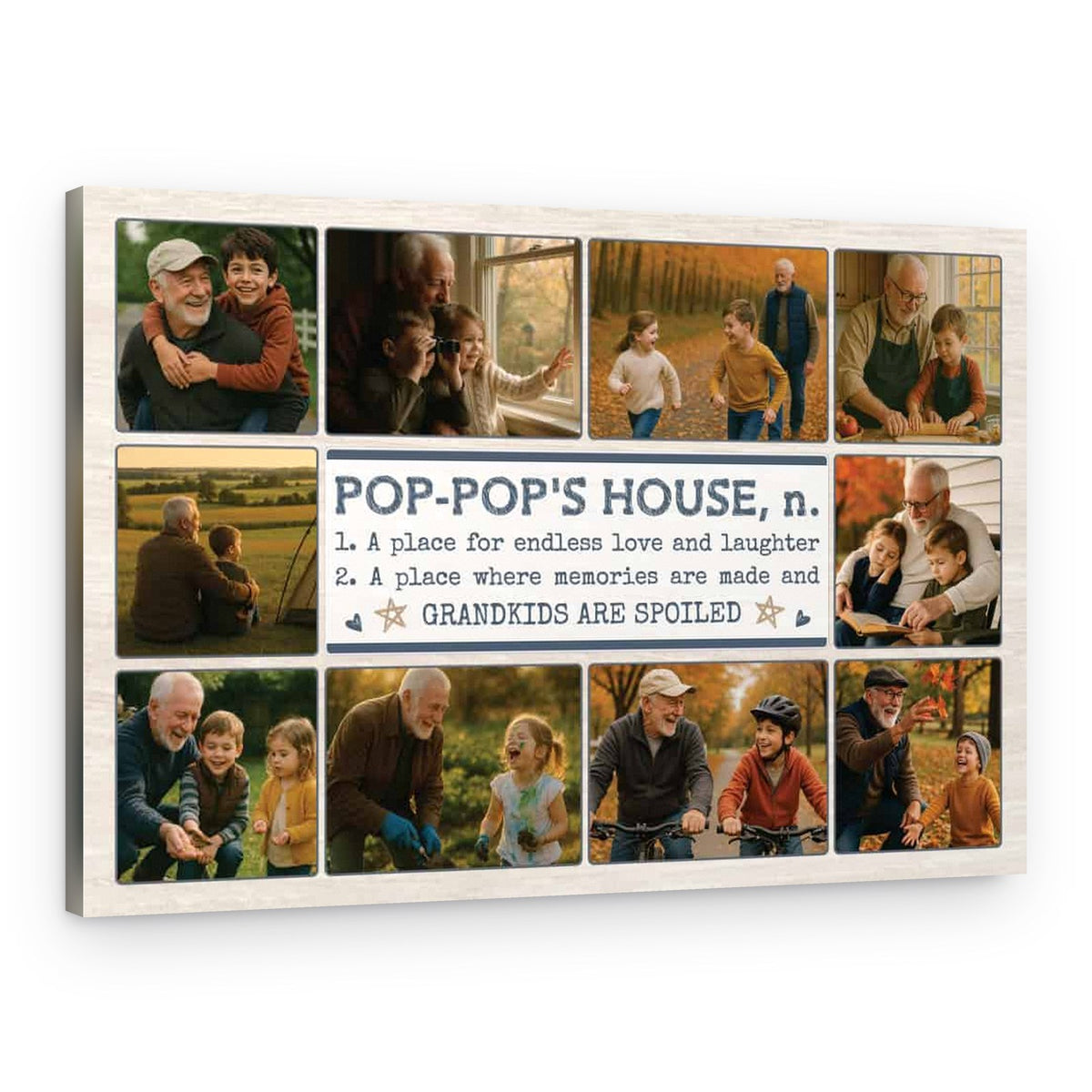 Pop-Pop’s House Custom 10 Photo Canvas – Canvas Print