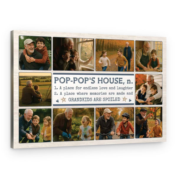 Pop-Pop’s House Custom 10 Photo Canvas