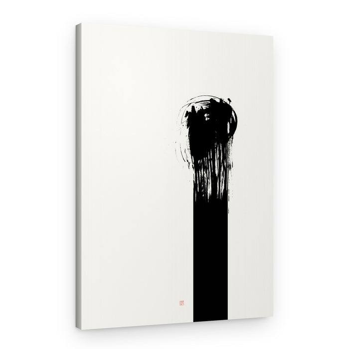 Bold Ink Stroke Abstract – Canvas Print