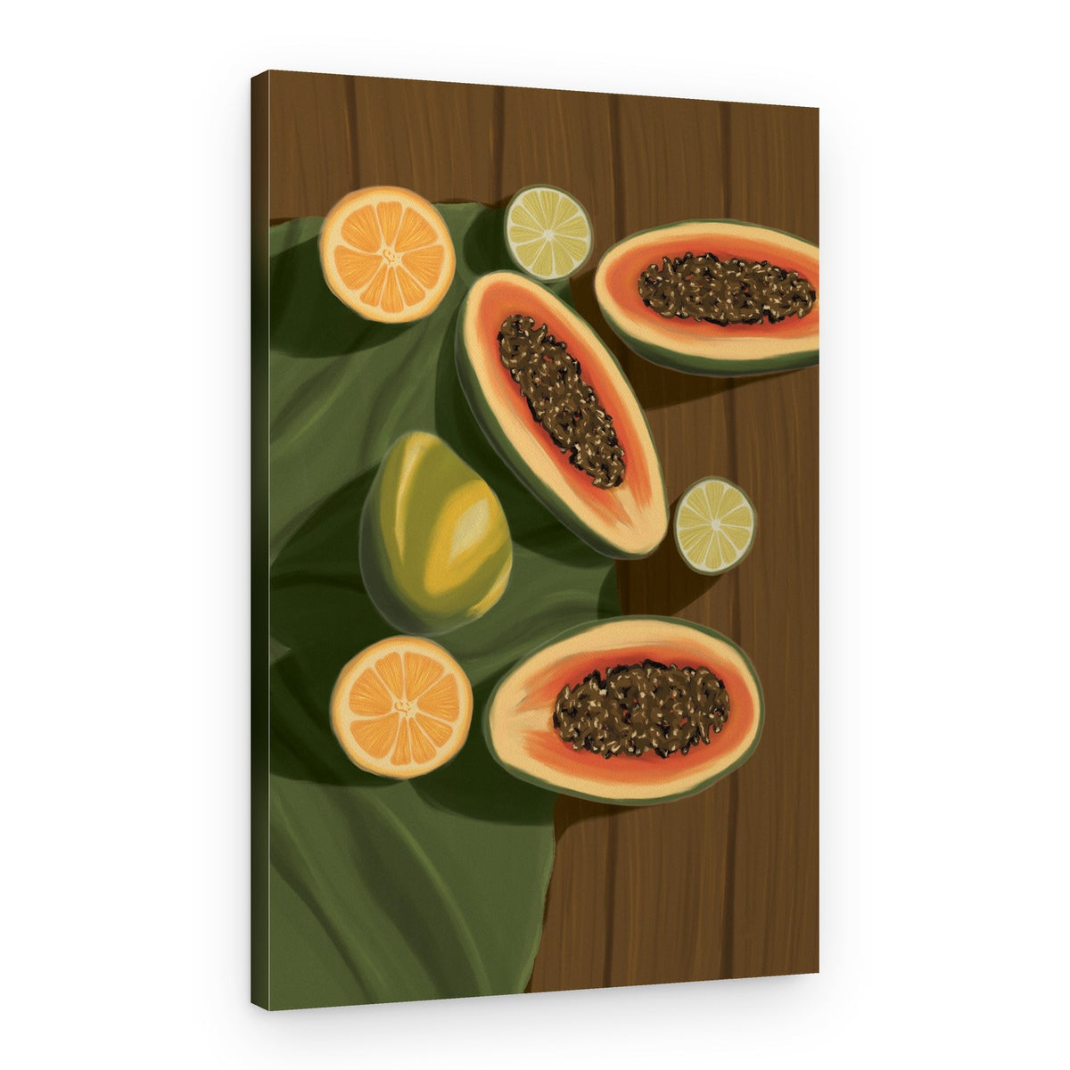 Vibrant Tropical Fruits – Canvas Print