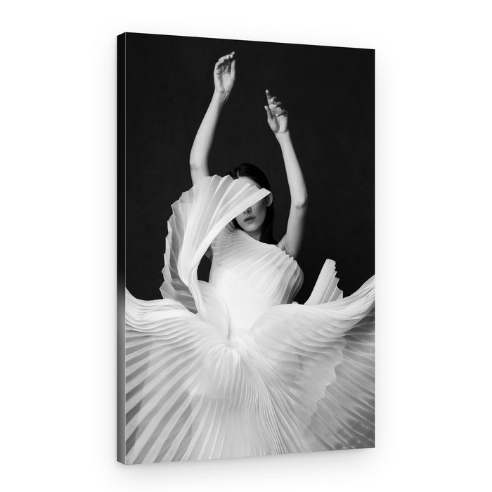 Elegant Fabric Dance – Canvas Print