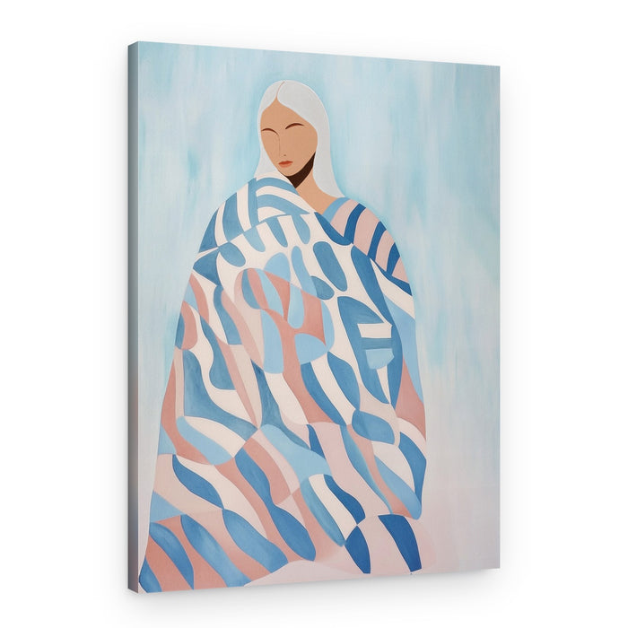 Serene Patterned Woman – Canvas Print