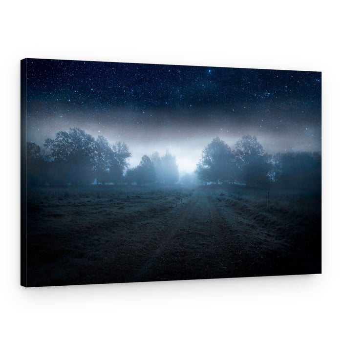Misty Starry Night – Canvas Print