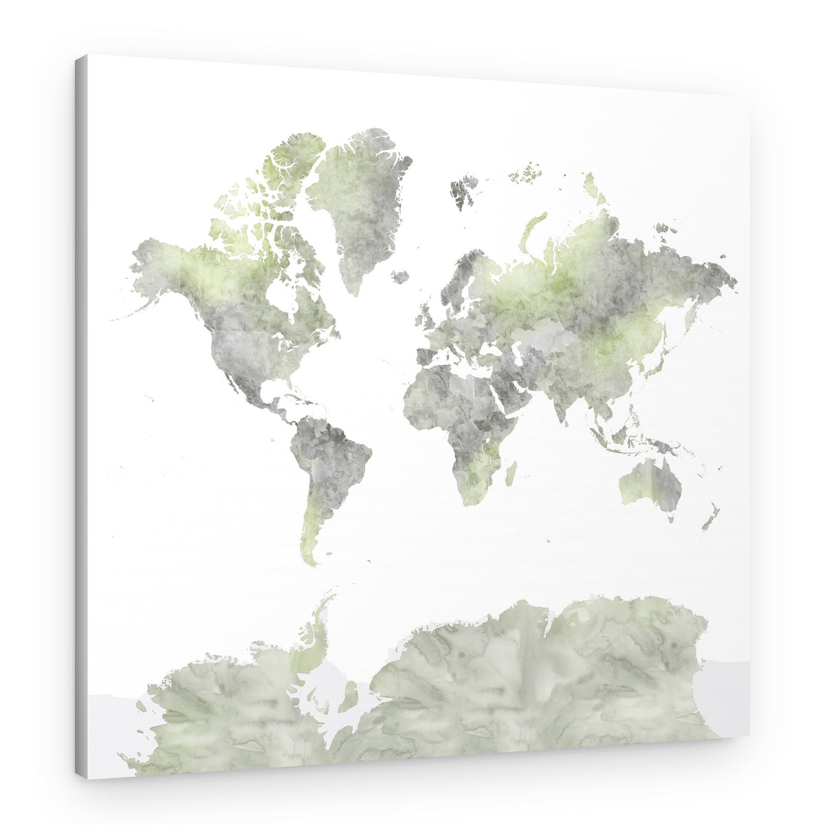 Watercolor World Map – Canvas Print