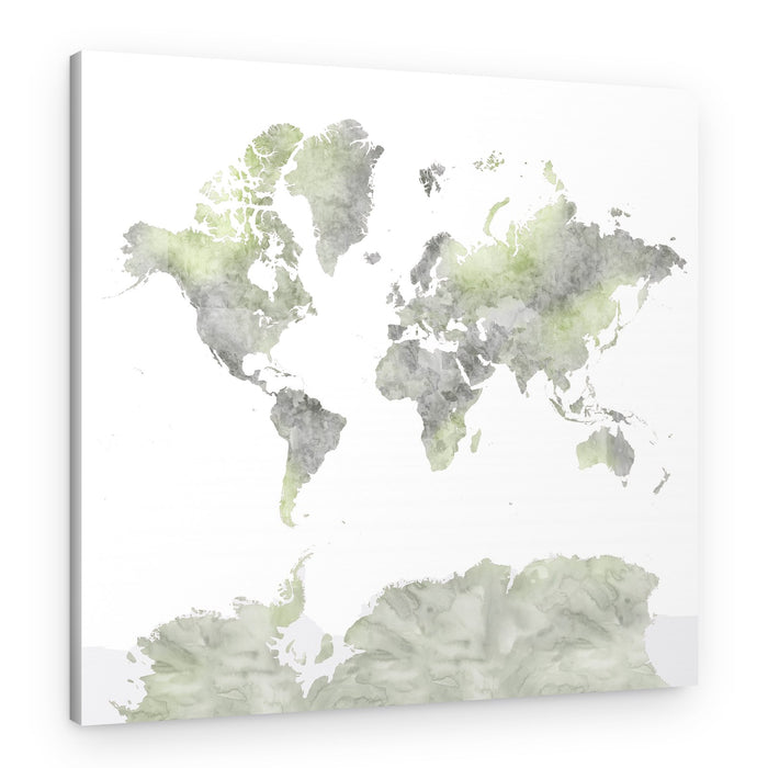 Watercolor World Map – Canvas Print