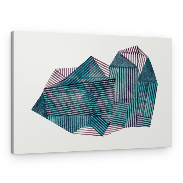 Layered Striped Geometry – Canvas Print