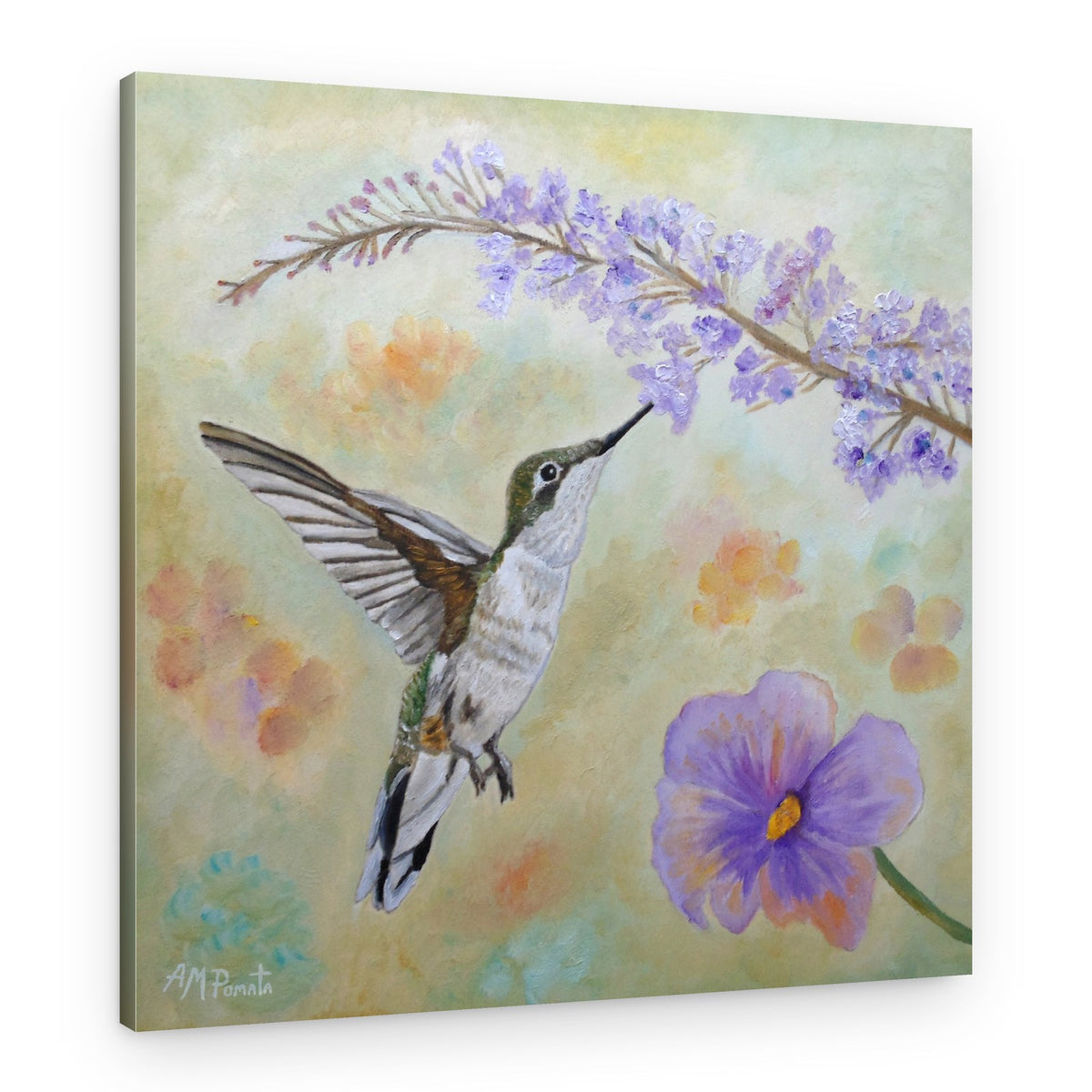 Hummingbird Nectar Sip – Canvas Print