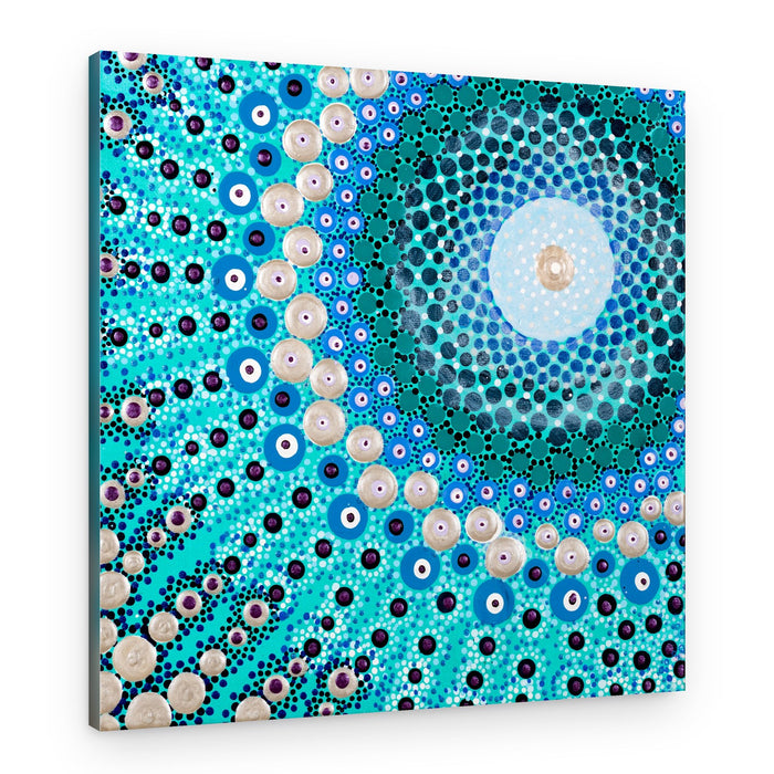 Vibrant Dot Mandala Pattern – Canvas Print
