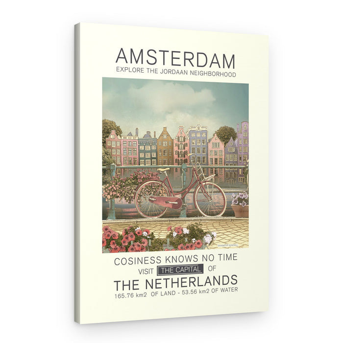 Amsterdam Canal Bicycle – Canvas Print