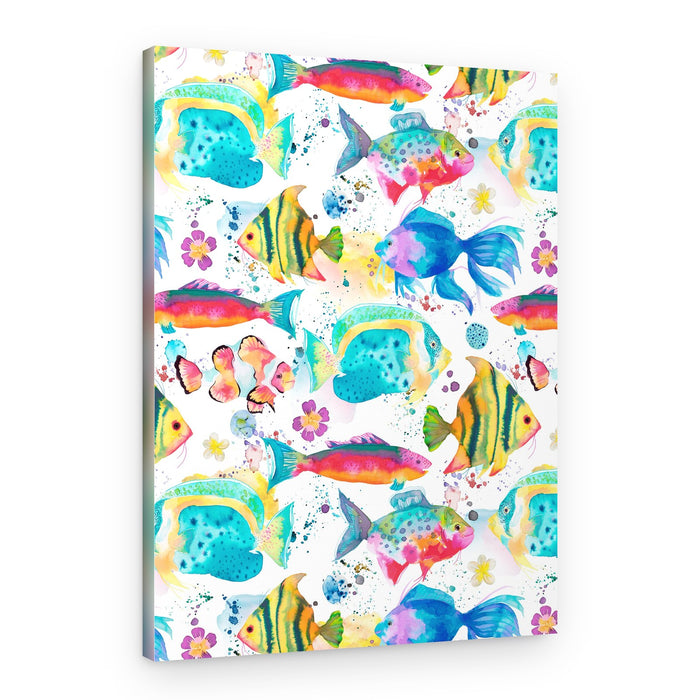 Vibrant Watercolor Fish – Canvas Print