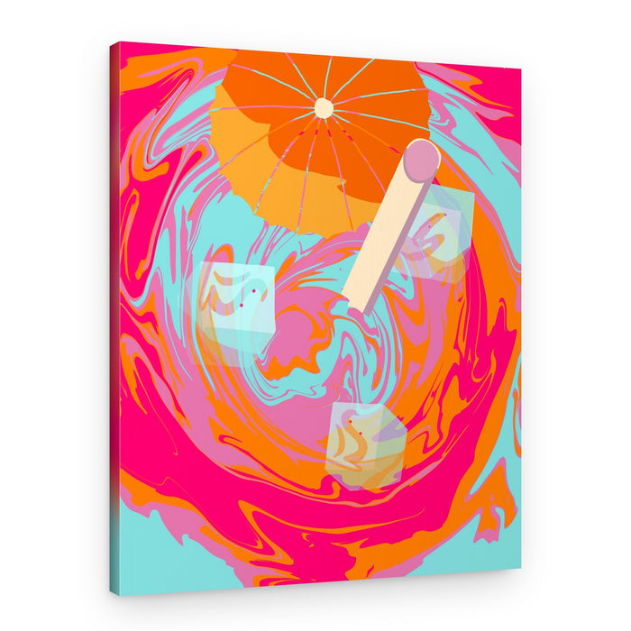 Summer Swirl Drink – Canvas Print