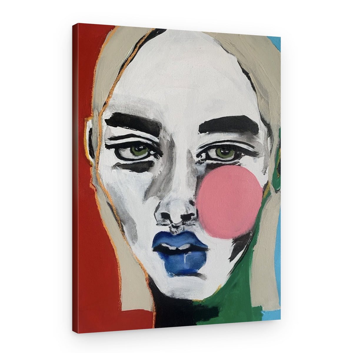 Expressive Pop Portrait – Canvas Print