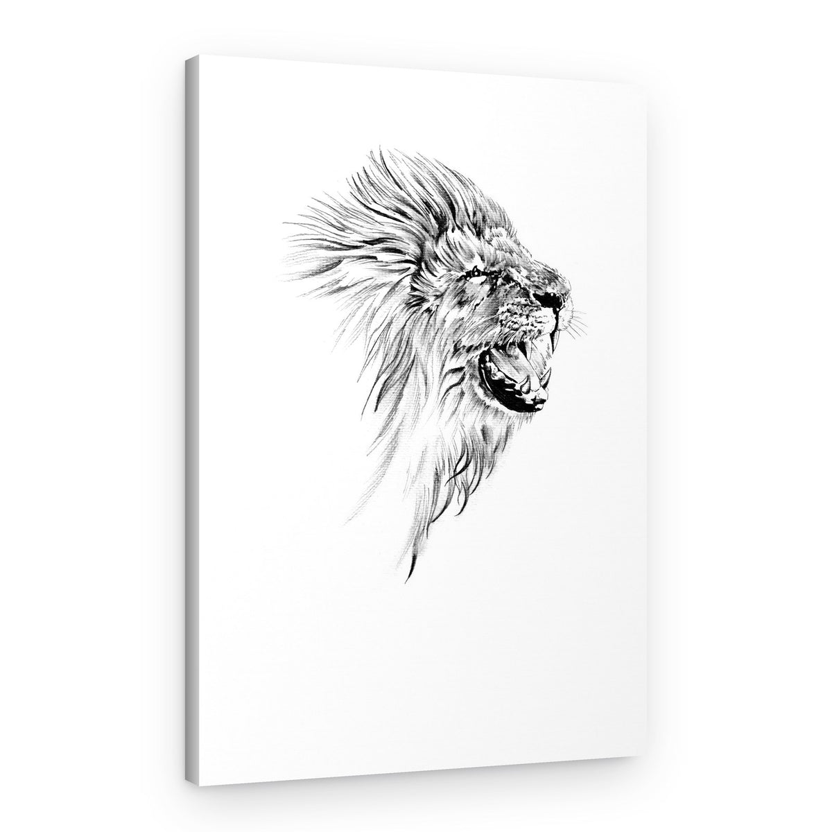 Majestic Roaring Lion – Canvas Print