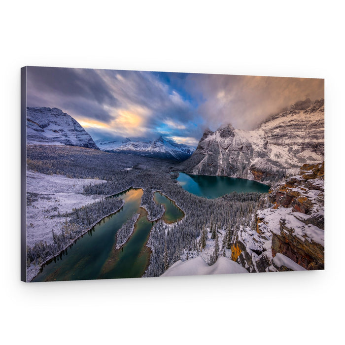 Snowy Alpine Lake – Canvas Print