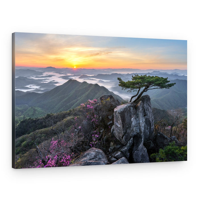 Misty Mountain Sunrise – Canvas Print