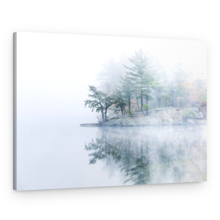 Misty Lake Reflections – Canvas Print
