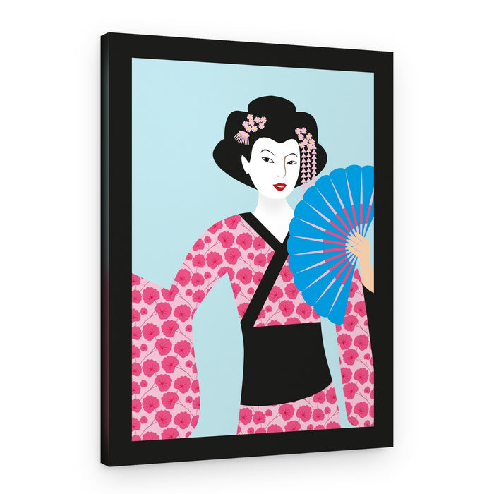 Pink Kimono Geisha – Canvas Print