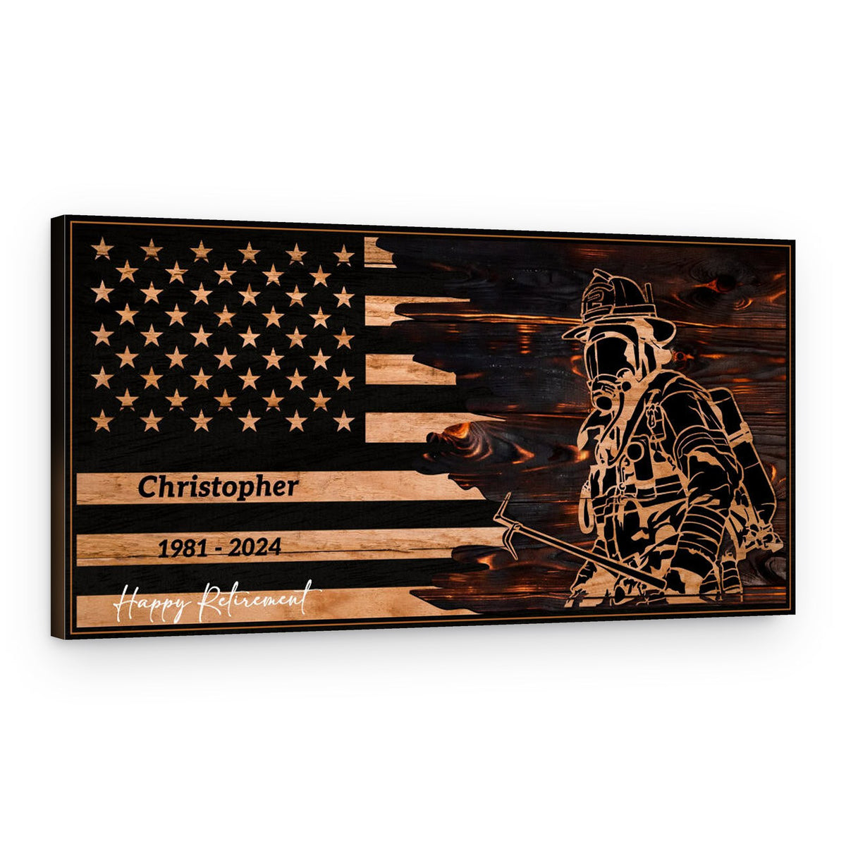 Personalized Firefighter Retirement Canvas Print – Canvas Print