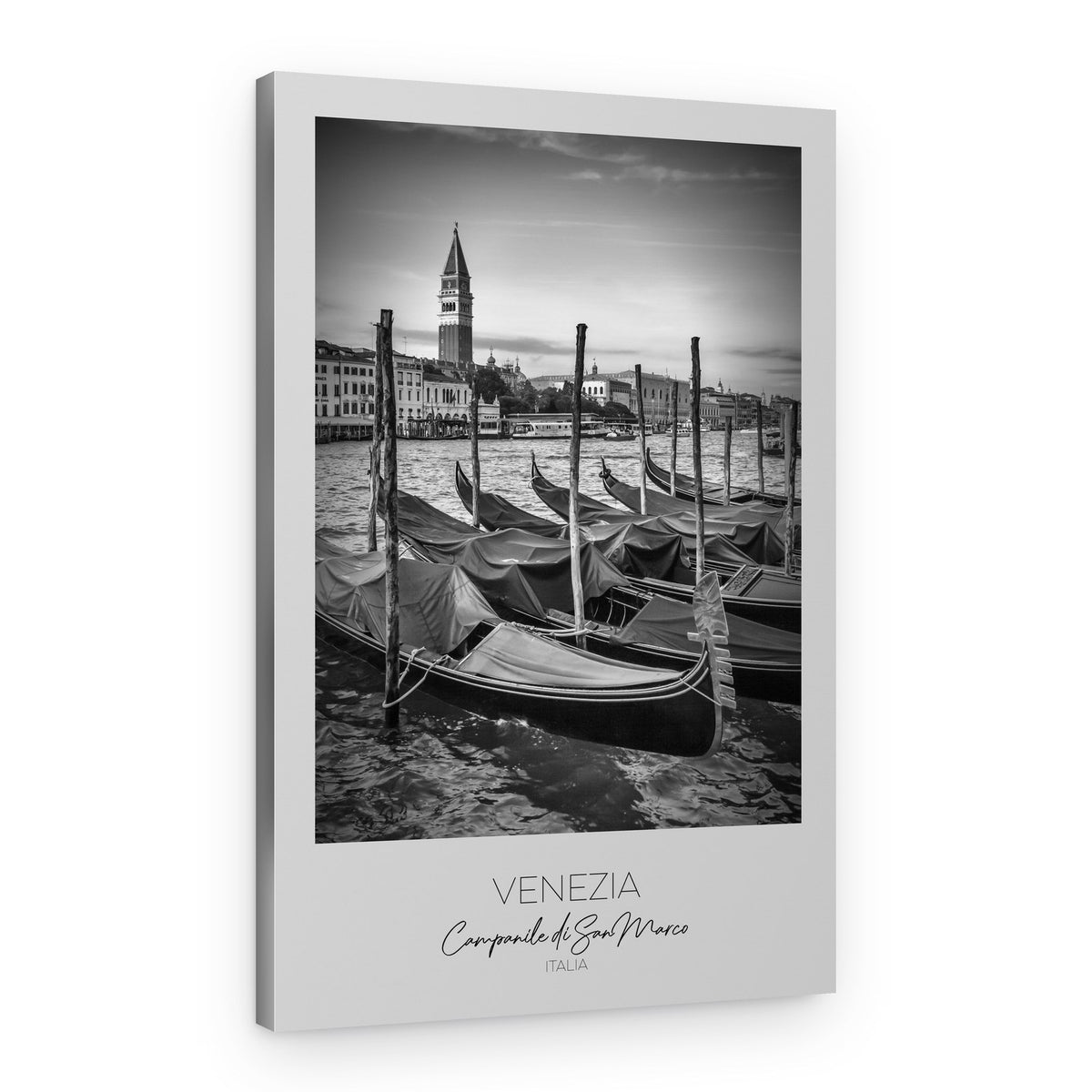 Venice Gondolas And Campanile – Canvas Print