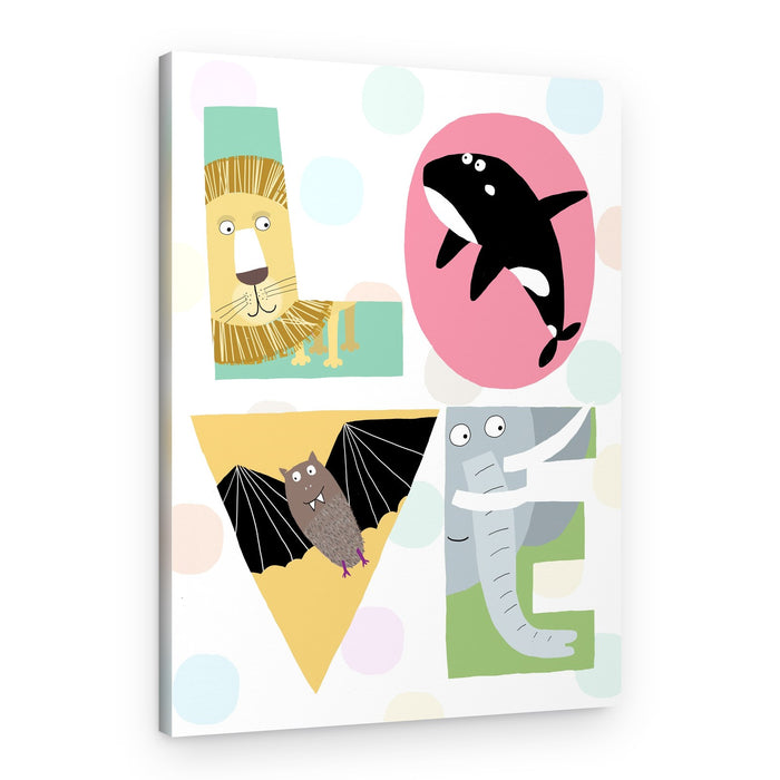 Animal Love Letters – Canvas Print