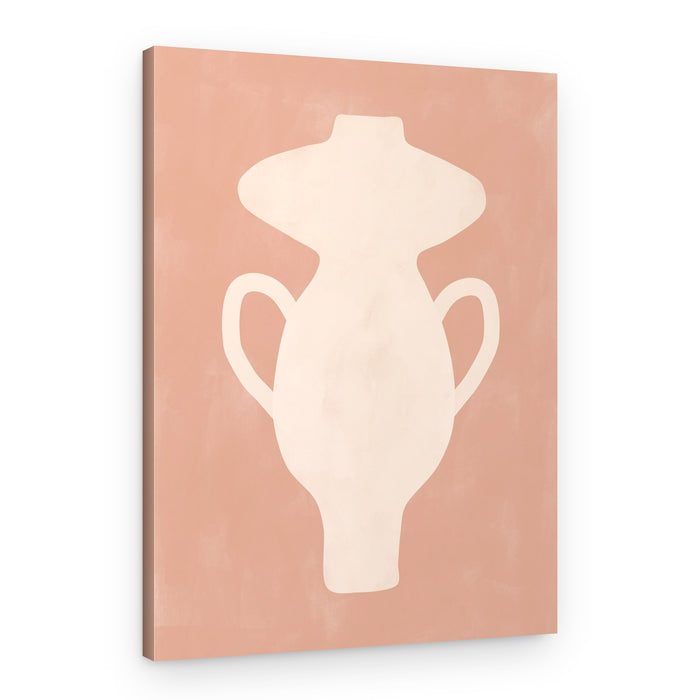 Abstract Blush Vase – Canvas Print