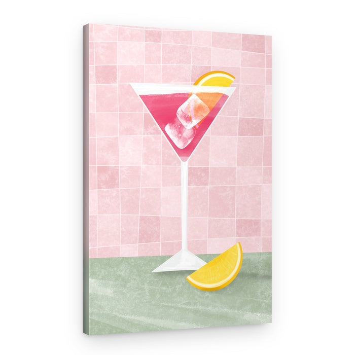 Pink Summer Cocktail – Canvas Print
