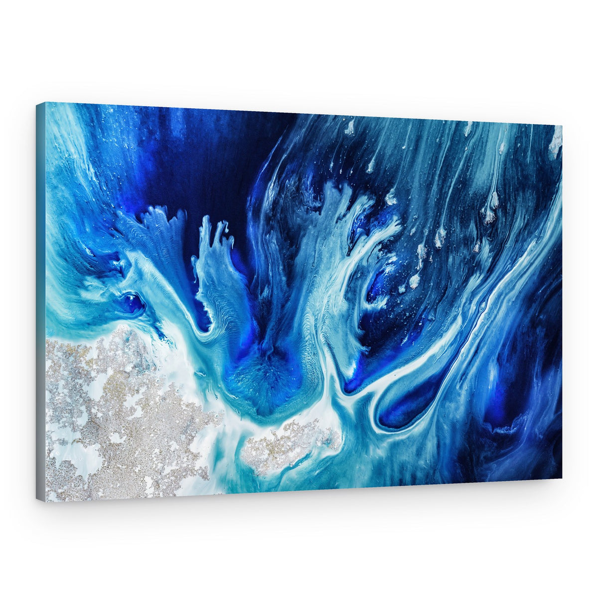 Underwater Bright Blues Untouched Waterways - Ocean Vibes – Canvas Print