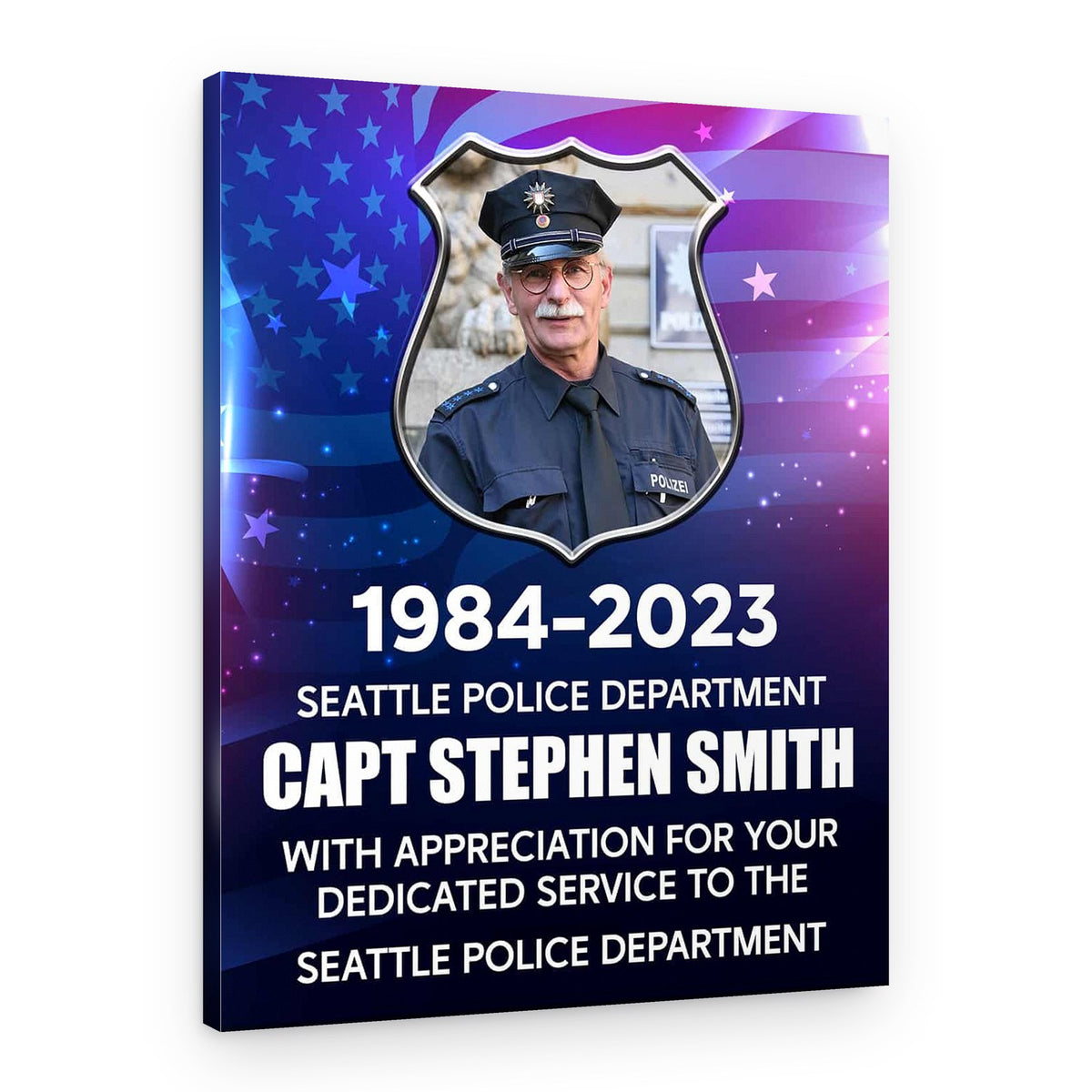 Thank You Sign for Law Enforcement Canvas Print – Canvas Print