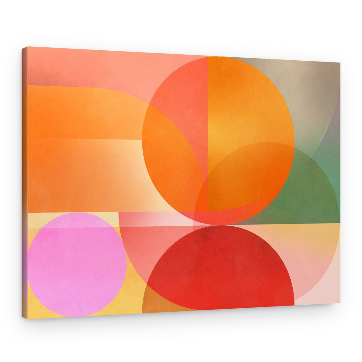 Vibrant Overlapping Circles – Canvas Print