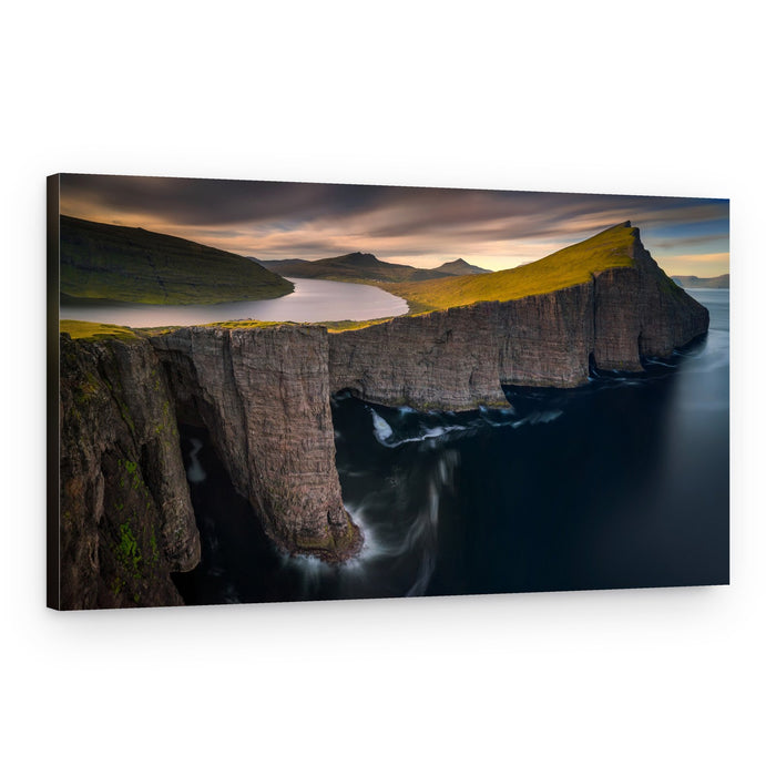 Floating Lake Cliffs – Canvas Print